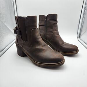 B-52 Strappy Ankle Boot Women’s 11 Dark Brown